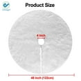 thumbnail image 5 of Deago 48 inches Christmas Tree Skirt Large Snowy White Faux Fur Xmas Tree Skirts Rug For Party Home Decorations Ornaments, 5 of 10