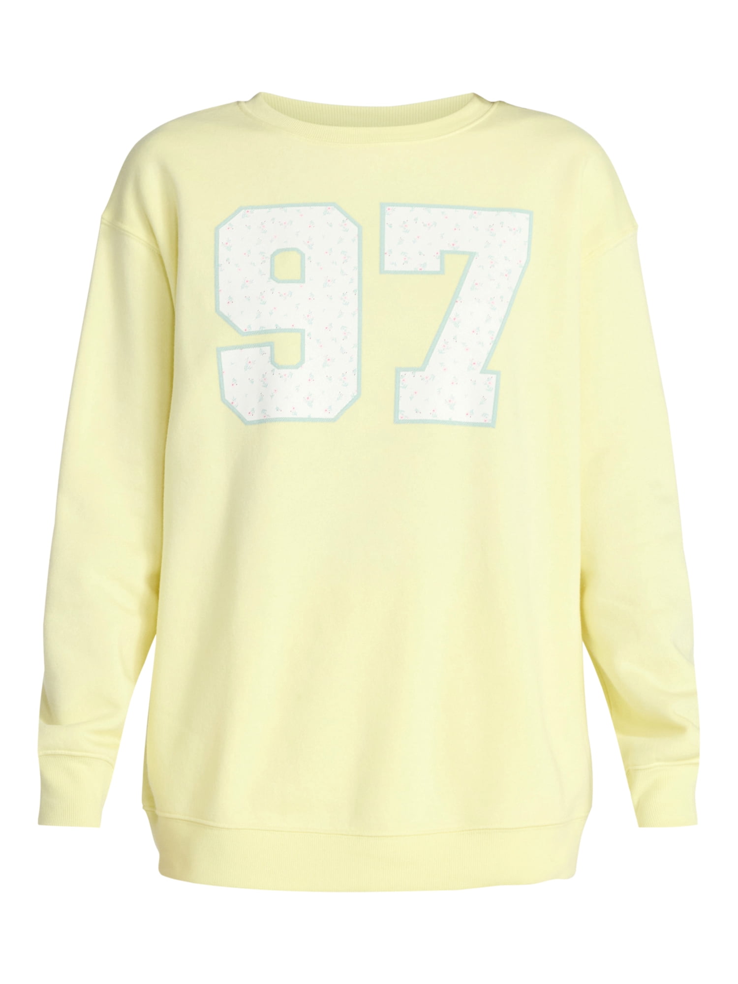 No Boundaries Oversized Graphic Sweatshirt, Midweight, Women's XXS-XXL