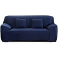thumbnail image 1 of Elastic Sofa Cover 2 Seater, Sofa Throws, Sofa Covers, Sofa Covers, Stretch Cover For Sofa With Armrests, Navy Blue, 1 of 6