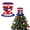 #B, variant on 4th of July Patriotic Tree Topper, Independence Day Top Hat Trees Decor,Red White Blue Star Hat Tree Topper Christmas Trees Decoration,for Memorial Day 250th Anniversary Patriotic Party Decor