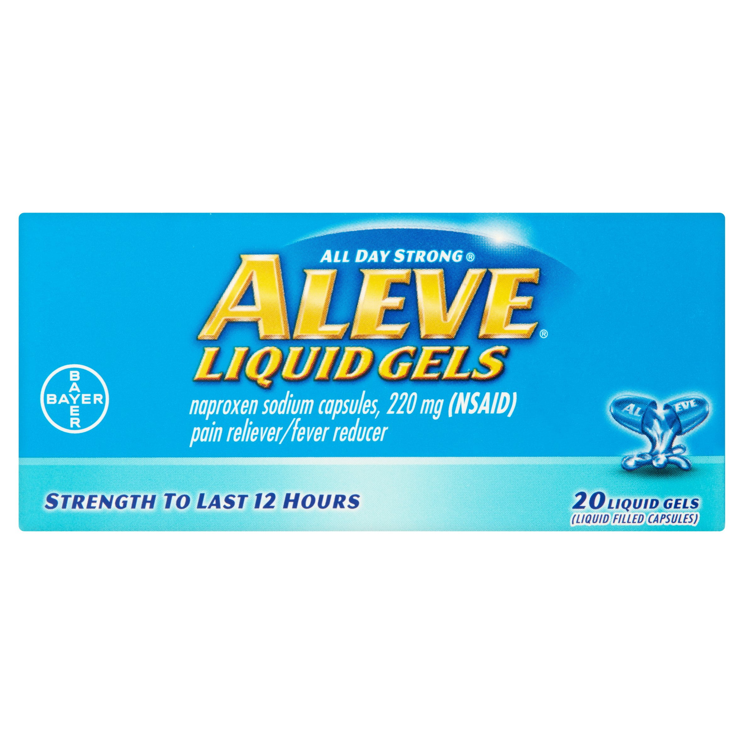 Aleve Liquid Gels Pain Reliever/Fever Reducer, 220 Mg - Walmart.com