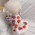 thumbnail image 5 of Hadanceo Pet Summer Dress Floral Printing Flying Sleeve Ruffle Edge  Small Dog Princess Cosplay Costume for Spring, 5 of 12