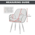 thumbnail image 5 of Waterproof Curved Back Chair Covers Modern with Armrest, Stretch Accent Dining Room Chairs Covers Slipcovers, Office Desk Chair Covers, Swivel Armchair Cover Protector for Vanity Living Room, 5 of 14