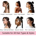 thumbnail image 6 of 120 count No  Thick Hair Ties, Large Soft Seamless Nylon Hair Elastics for Women, Ponytail Holders - Blonde & Brown, 6 of 7
