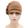 thumbnail image 3 of MSJUHEG Head Coverings,Turbans,Head Scarf,Hair Scarves,Chemo Hats,Head Hat Cap Ethnic Pre Tied Braid Hair Cover Wrap Turban Headwear Hat Coffee One Size, 3 of 7