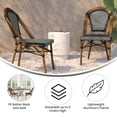 thumbnail image 5 of Taylor & Logan 2 Pack All-Weather Commercial Paris Chairs with Bamboo Print Frame Black & White/Natural Frame, 5 of 5