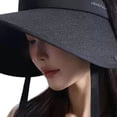 thumbnail image 5 of SAWOBUUN Women Wide Brim Sun Visor UV Protection Beach Sun Hat Adjustable Summer Cap with Neck Flap, 5 of 5