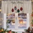 thumbnail image 5 of Valances for Windows Christmas Ball Rod Pocket Cafe Window Treatments Valance Curtains for Kitchen Bathroom Laundry Basement Windows 42"x12", 5 of 7