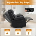 thumbnail image 4 of Korser Swivel Rocker Recliner Chair with Massage Linen for Living Room,Black, 4 of 7