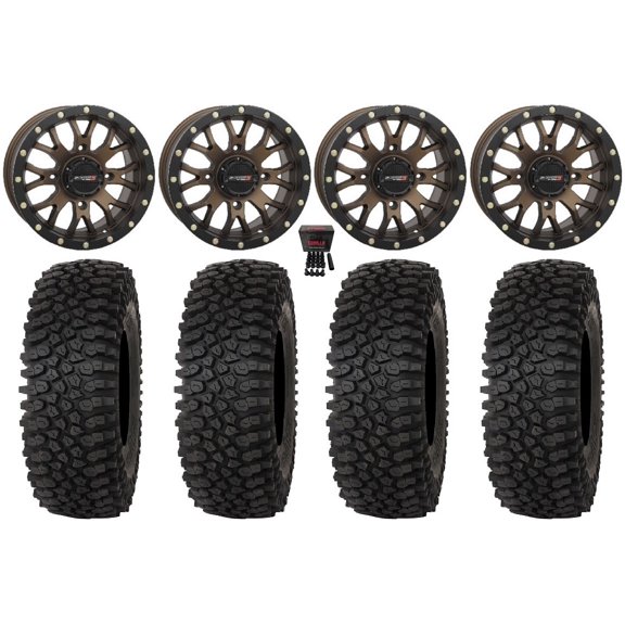 System 3 ST-3 15" Wheels Bronze 33" Roctane STX Tires Sportsman RZR Ranger