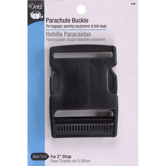 Dritz 479 Parachute Buckle For 2-Inch Strap, Black