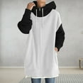 thumbnail image 4 of Monday Clearance ! Juebong Women's Solid Color Hoodie Zipper Long Sleeve Sweatshirts Long Coat Tops With Pockets, 4 of 5