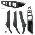 thumbnail image 1 of Inside Inner Door Panel Handle Pull Trim Case for BMW 5 Series F10 F11 RHD Black, 1 of 5