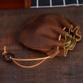 thumbnail image 2 of PU Leather Wallet Coin Pouch Drawstring Bag Small Purse Zipper Closure Travel Storage, 2 of 10