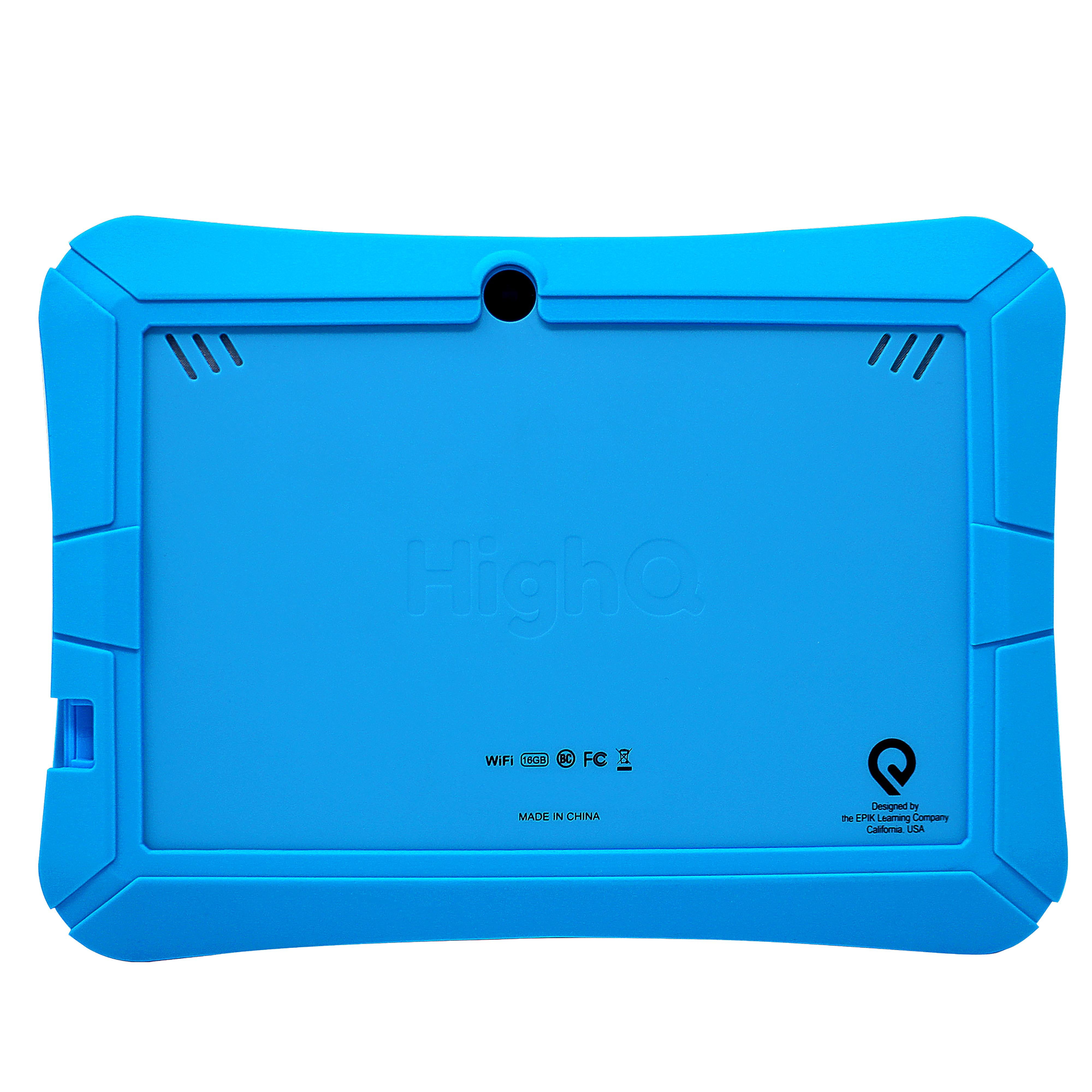 HighQ 8" Learning Tab featuring Kidomi, Water Resistant, Gel Case Included, Quad Core Processor, 16GB Storage, Android 8.1 Go Edition, Dual Cameras, Kidomi Free Trial Included, Blue