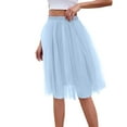thumbnail image 4 of BRDFRL Women A-Line Tulle Skirt Tutu Knee Length Blue M, 4 of 6