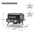 thumbnail image 3 of Kenmore 2-Burner Portable Tabletop Retro Gas Grill, Black, 3 of 17
