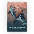 thumbnail image 2 of Friday Harbor, Washington, Orca, Lithograph (16x24 Giclee Gallery Art Print, Vivid Textured Wall Decor), 2 of 3