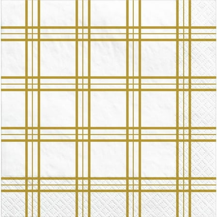 Gold Motifs Paper Beverage Napkins 40 Per Pack