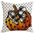 thumbnail image 3 of Juego de 4 fundas de almohada decorativas de Halloween, fundas de cojín cuadradas de lino y algodón para exteriores, sofá, hogar, 3 of 5
