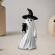 thumbnail image 4 of Adorno de resina de figuritas de fantasmas góticas de Halloween | Decoración colgante caprichosa con vela, sombrero de mago, temas flotantes | Coleccionable duradero para fiestas de interior, repisa, 4 of 5