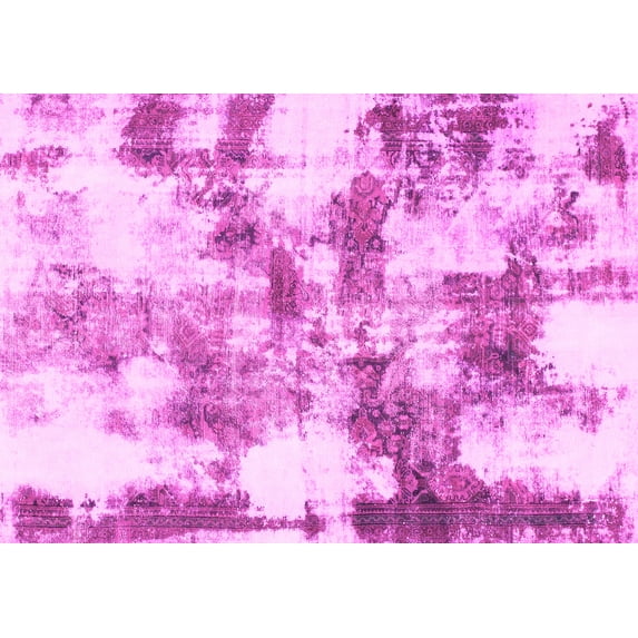 Ahgly Company Indoor Rectangle Abstract Pink Modern Area Rugs, 5' x 7'