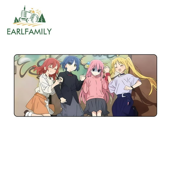 EARLFAMILY 5.1 Inch Bocchi the Rock Slap Car Stickers Motorcycle Windows Skateboard Laptop Waterproof JDM Decal Amusing Scratch-Proof Vinyl Car Wrap