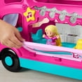 thumbnail image 3 of Fisher-Price Little People Barbie Little Dreamcamper RV Playset with Music Lights & 2 Figures, Multilanguage Version, 3 of 6