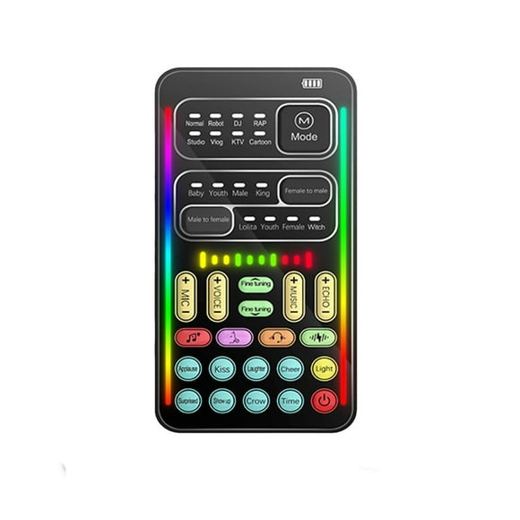 ETHKIA Voice Changer - Voice Modulator I9 Voice Changer Set, Portable Multifunctional Voice Disguiser, Mini Sound with 8 Sound Effects Sound Changes Black
