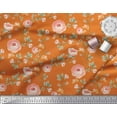 thumbnail image 2 of Soimoi Rayon Fabric Leaves & Camellias Floral Fabric Prints by Yard 42 Inch Wide, 2 of 3
