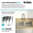 thumbnail image 4 of KRAUS Dex 33-Inch Undermount 50/50 Double Bowl TRU16 Gauge Stainless Steel Kitchen Sink with DrainAssure WaterWay and VersiDrain Assembly in Radiant Pearl Finish, 4 of 9