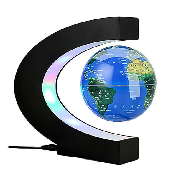 Floating Globe With Led Light C Shape Magnetic Floating Globe World Map Decoration