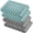 Grey & Teal, variant on Self Draining Soap Dishes, 3 Pcs Silicone Soap Saver, Waterfall Drainer Soap Holder for Bathroom, Extend Soap Life, Keep Soap Bars Dry Clean & Easy Cleaning (White, Gray, Teal)