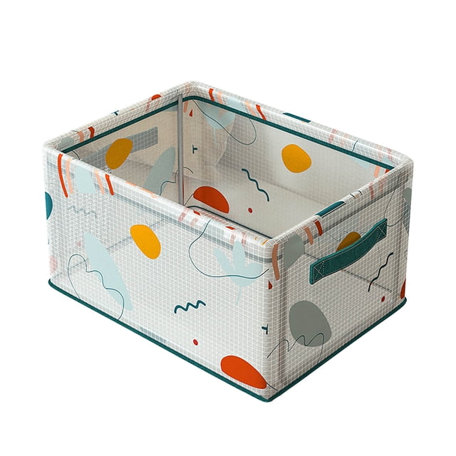 Kitchen Storage Cabinets Steel Frame Sundries Book Storage Basket Desktop Cosmetics Storage Box Snack Storage Box Home Kitchen Storage Foldable Storage Box