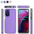 thumbnail image 1 of For Moto G pure/ G Power（2022）Case, 2 in 1 Hard PC Phone Case for Moto G pure/ G Power（2022）, Rubber & Rugged Shockproof Full Body Protection Case Cover-Black, 1 of 8