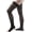 Black, variant on Allegro 20-30mmHg Essential 9 Sheer Support Open Toe Thigh High Hose (Fawn) Large