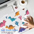 thumbnail image 4 of Long Mouse Pads for Desk,White Dinosaurs Cacti Pattern Desk Mats on Top Of Desks, Desk Mouse Pad Extra Large with 3mm Non-Slip Base and Stitched Edge for Gaming,Office,Work,Home 31.5"x11.8", 4 of 6