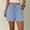 Light Blue, variant on YHAJDS Ladies Shorts Drawstring Elastic Waist Pockets Casual Summer Lounge Everyday Wear
