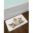 thumbnail image 2 of Puppy Bath Mat, Chihuahua and Maltese Breed Dogs Look Same Direction on Plain Backdrop, Plush Bathroom Decor Mat with Non Slip Backing, 29.5" X 17.5", Pale Brown White, by Ambesonne, 2 of 2