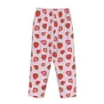 thumbnail image 5 of Naloa Hand Drawn Strawberry Print Women’s Ultra-Soft Comfy Pajama Lounge Pants with Pockets & Drawstring, 5 of 8