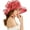 03winered, variant on Organza Fascinator Hat - Women's Wide Brim Church Bridal Tea Party Wedding Hat