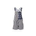 thumbnail image 5 of KOMOO Plus Size Overalls American Flag One Piece Romper Denim Bib Shorts Casual Jean Rompers Adjustable Strap Jumpsuits with Pockets for Men Women, 5 of 10