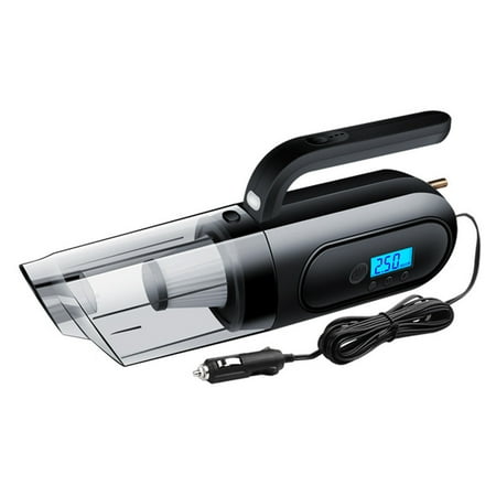 

BSAH Handheld Car Vacuum 4-in-1 120W 4000Pa Wet Dry Use Hand Vac Vacuum Cleaner with Tire Inflator LED Light Nozzles for Car Cleaning