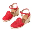 thumbnail image 6 of YLYL Espadrille Sandals for Women Arch Support Closed Toe Platform Wedge Heel Ankle Strap Summer Dress Shoes, 6 of 6