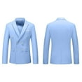 thumbnail image 3 of Dpytoraw Male Slim Fit Business Wedding Party Suit Top And Bottom Three Piece Set Double Suit, 3 of 4
