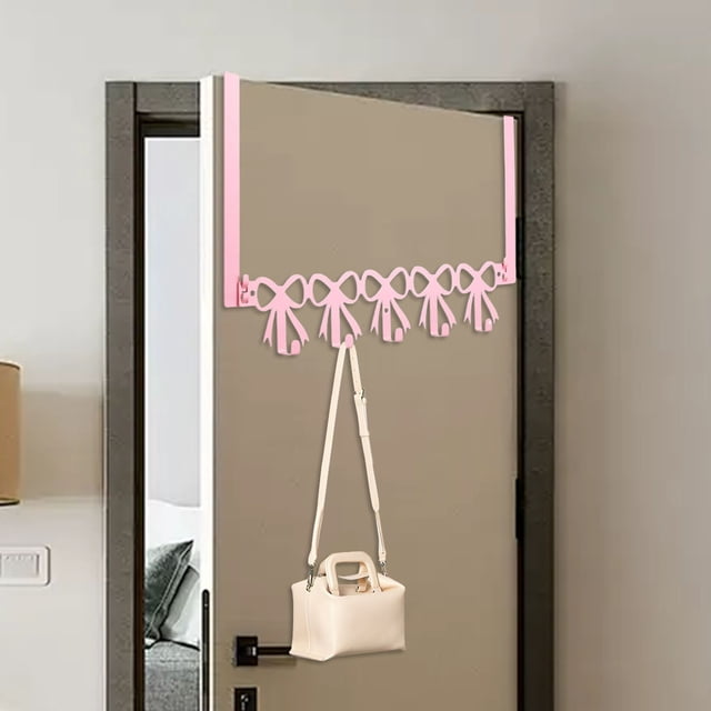 Bow Shaped Door Hook And Hanger For Living Rooms And Rooms Stylish Wall Mounted Organizer With String Metal Construction Multipurpose Towel And Accessory Holder