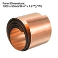 thumbnail image 2 of Copper Sheet Roll, Metal Foil Plate 1000mm x 50mm x 0.5mm, 1 Pack, 2 of 5