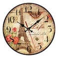 thumbnail image 1 of Reloj de pared de 12 pulgadas, reloj de pared de salón, reloj de pared antiguo, reloj de pared de madera simple Adepaton BST3004281-1, 1 of 6