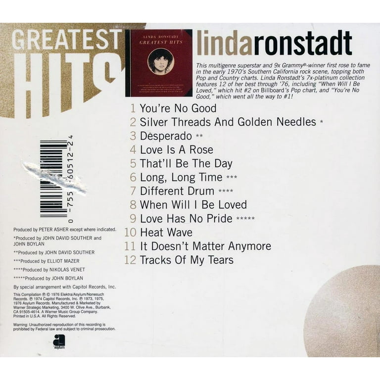 Linda Ronstadt - Greatest Hits 1 - Music & Performance - CD