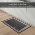 thumbnail image 2 of Evideco Two-Tone Black Kitchen Mat and Runner Set 20x32 and 20x48 In - Low Profile Non-Slip Polyester Floor Mats for Sink or Prep Areas, 2 of 7